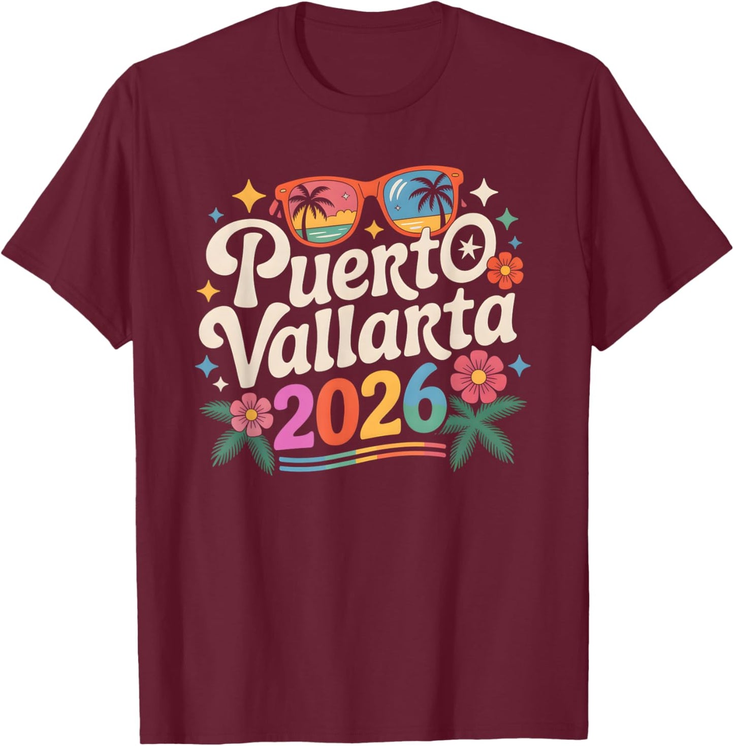 Kids Puerto Vallarta 2026 Vacay Spring Break Vacation T-Shirt - T-Shirt | Maroon