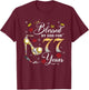 Blessed by God for 77 Years Old Women 77th Birthday Queen T-Shirt - T-Shirt | Maroon