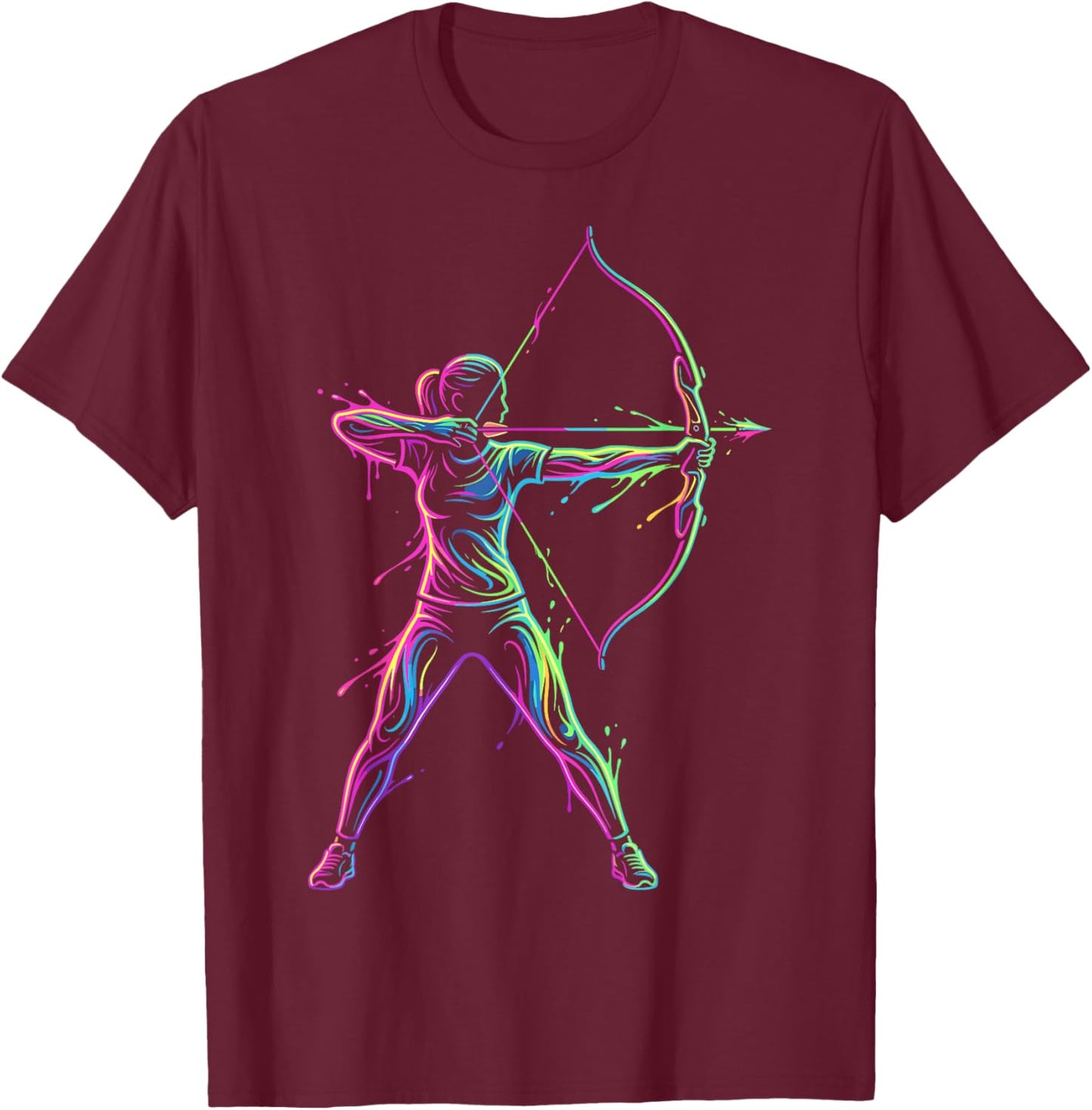 Archery Player Women Kids Girls T-Shirt - T-Shirt | Maroon