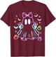 Boo Ghost Spooky Season Girls Kids Glow in Halloween Night T-Shirt - T-Shirt | Maroon