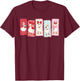 Cute Valentine Love Goose Portraits Coquette T-Shirt - T-Shirt | Maroon