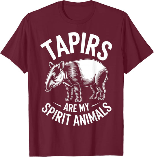 Tapirs Spirit Animals Funny Tapir T-Shirt - T-Shirt | Maroon