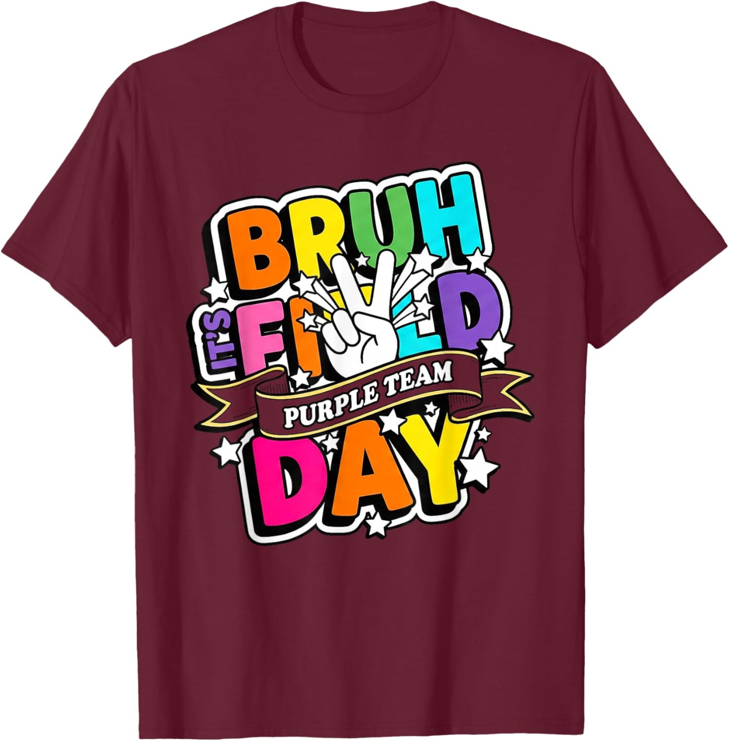 Purple Team Field Day T-Shirt - T-Shirt | Maroon