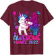 4th Birthday Shirt Girl 4 Year Old Gifts 4 Birthday Girl T-Shirt - T-Shirt | Maroon