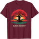 Honoring Past Inspiring Future Men Women Black History Month T-Shirt - T-Shirt | Maroon