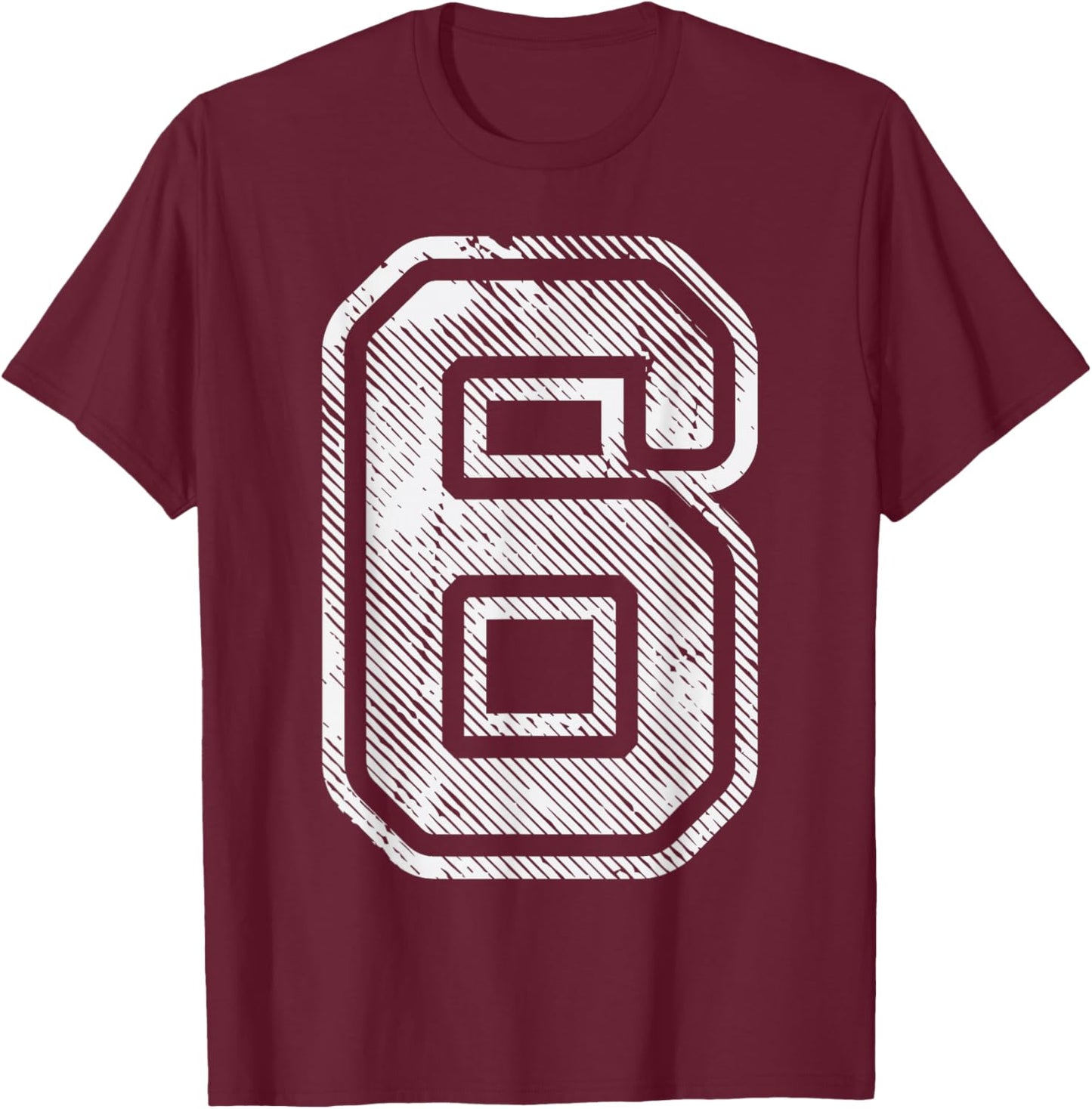Number 6 Funny Matching 67 Meme Halloween 6th Birthday Kids T-Shirt - T-Shirt | Maroon
