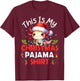Cute Axolotls Lover Gifts This is My Xmas Pajama Shirt Funny T-Shirt - T-Shirt | Maroon