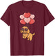Funny Valentines Day Heart Balloons Goldendoodle Dog Lover T-Shirt - T-Shirt | Maroon