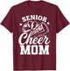 Proud Senior Cheer Mom 2026 Cheerleader Mom Class of 2026 T-Shirt - T-Shirt | Maroon