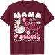 Mama of The Silly Goose Birthday Party Family Matching T-Shirt - T-Shirt | Maroon