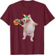 Silly Dog with Lollipop Meme Dog Lover T-Shirt - T-Shirt | Maroon