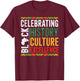 Celebrating Black History Culture Excellence T-Shirt - T-Shirt | Maroon