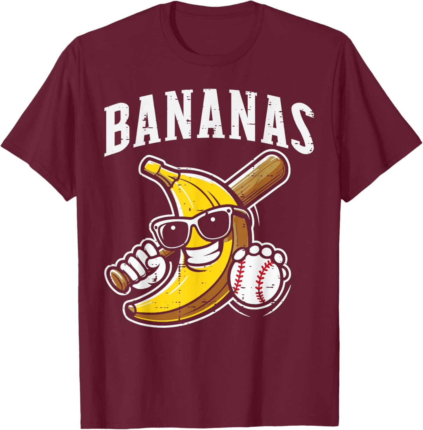 Banana Funny Men Women Kids Youth Boys Women Teen T-Shirt - T-Shirt | Maroon