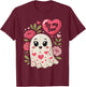 Be My Boo Cute Ghost Valentine´s Day Love T-Shirt - T-Shirt | Maroon