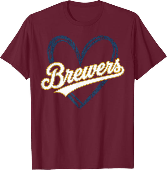 Brewers Name Retro Vintage Gift Women Boy Girl T-Shirt - T-Shirt | Maroon