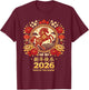 2026 Year of The Horse Red Chinese New Year Lunar Women Men T-Shirt - T-Shirt | Maroon