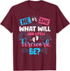 He or She What Will Our Little Firework Be Gender Reveal T-Shirt - T-Shirt | Maroon