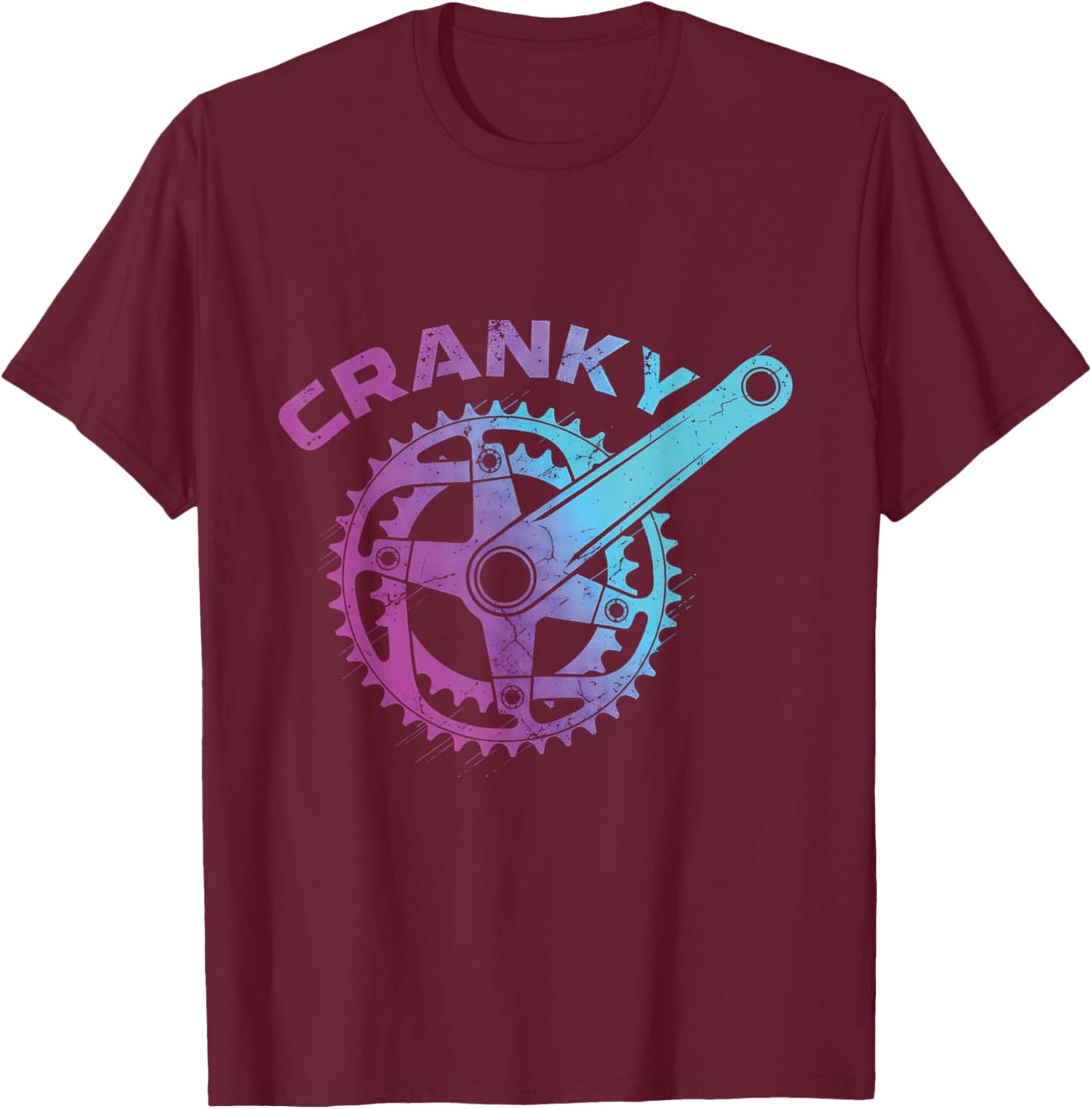 Cranky Bike Gear Cycling Lover Cyclist | Bicycle Lover T-Shirt - T-Shirt | Maroon
