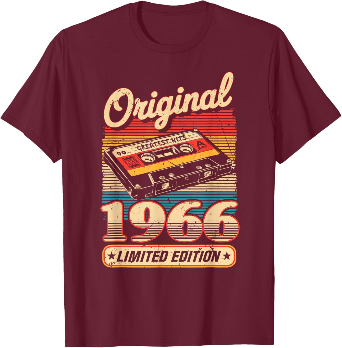 59th Birthday Retro Vintage 1966 Men Women T-Shirt - T-Shirt | Maroon