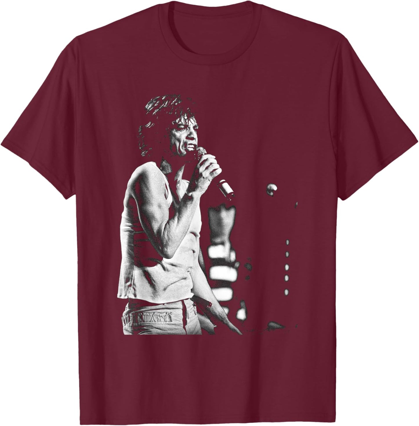 Rolling Stones Singer Mick Jagger Tattoo You Tour T-Shirt - T-Shirt | Maroon