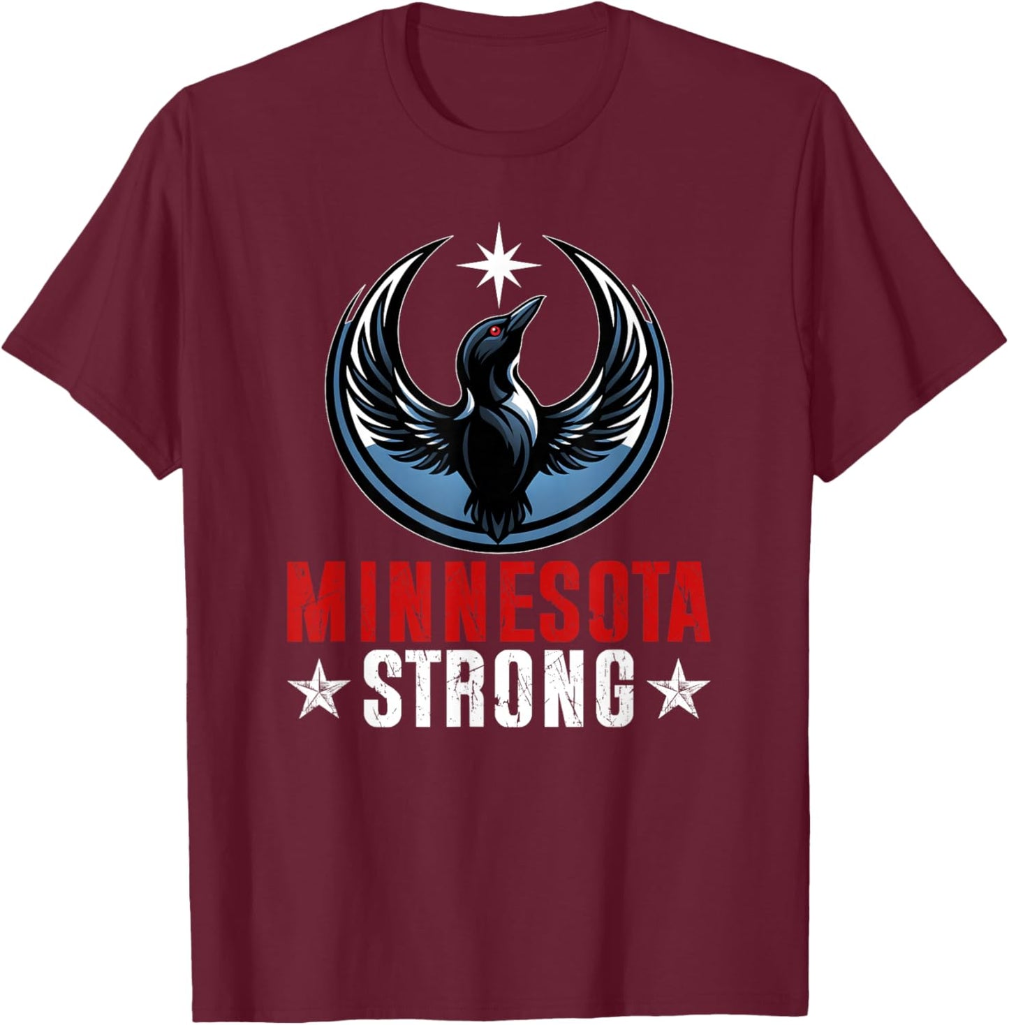 Retro Vintage Minnesota Strong T-Shirt - T-Shirt | Maroon