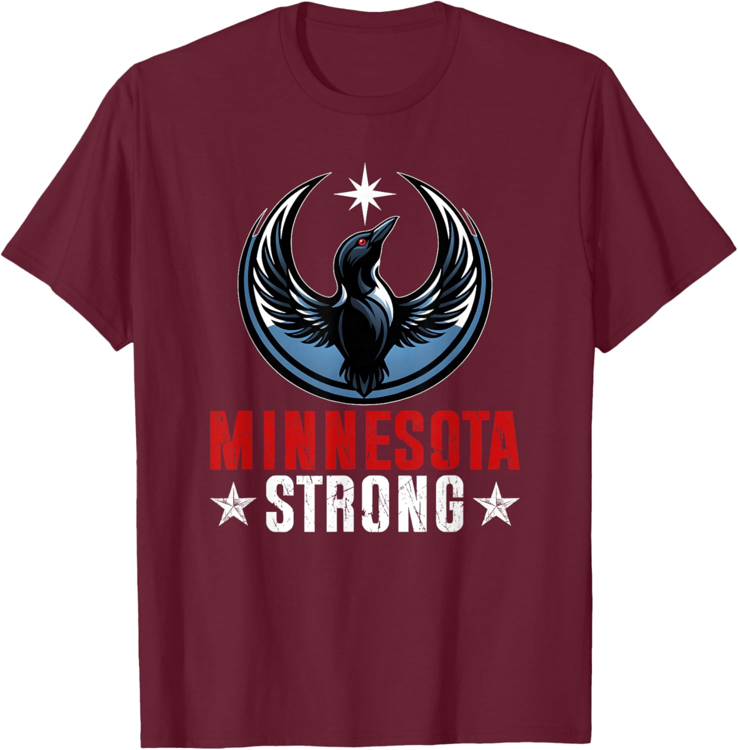 Retro Vintage Minnesota Strong T-Shirt - T-Shirt | Maroon