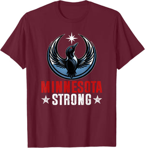Retro Vintage Minnesota Strong T-Shirt - T-Shirt | Maroon