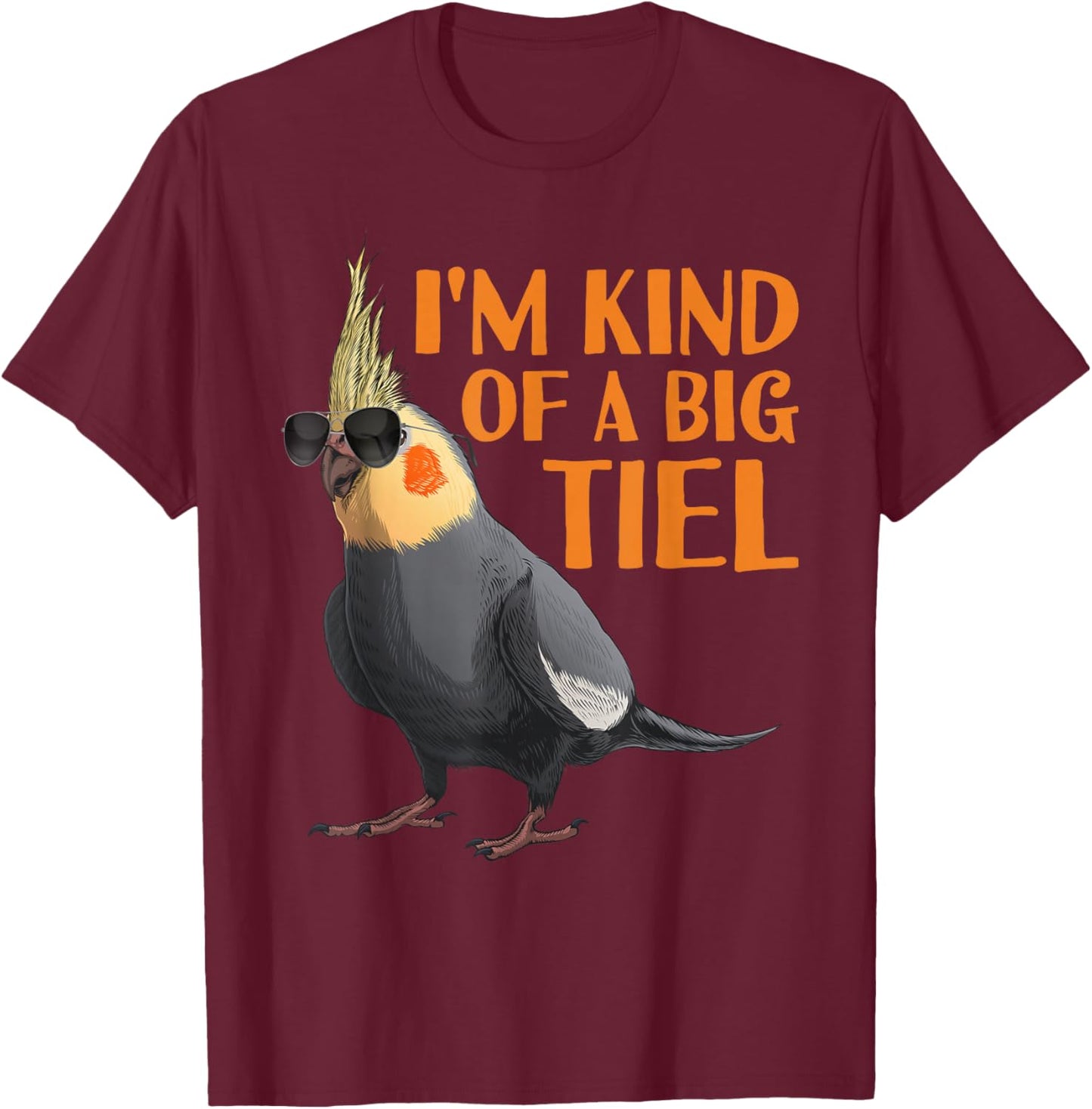 Cool Cockatiel Design Women Cockatoo Cockatiel Lover T-Shirt - T-Shirt | Maroon