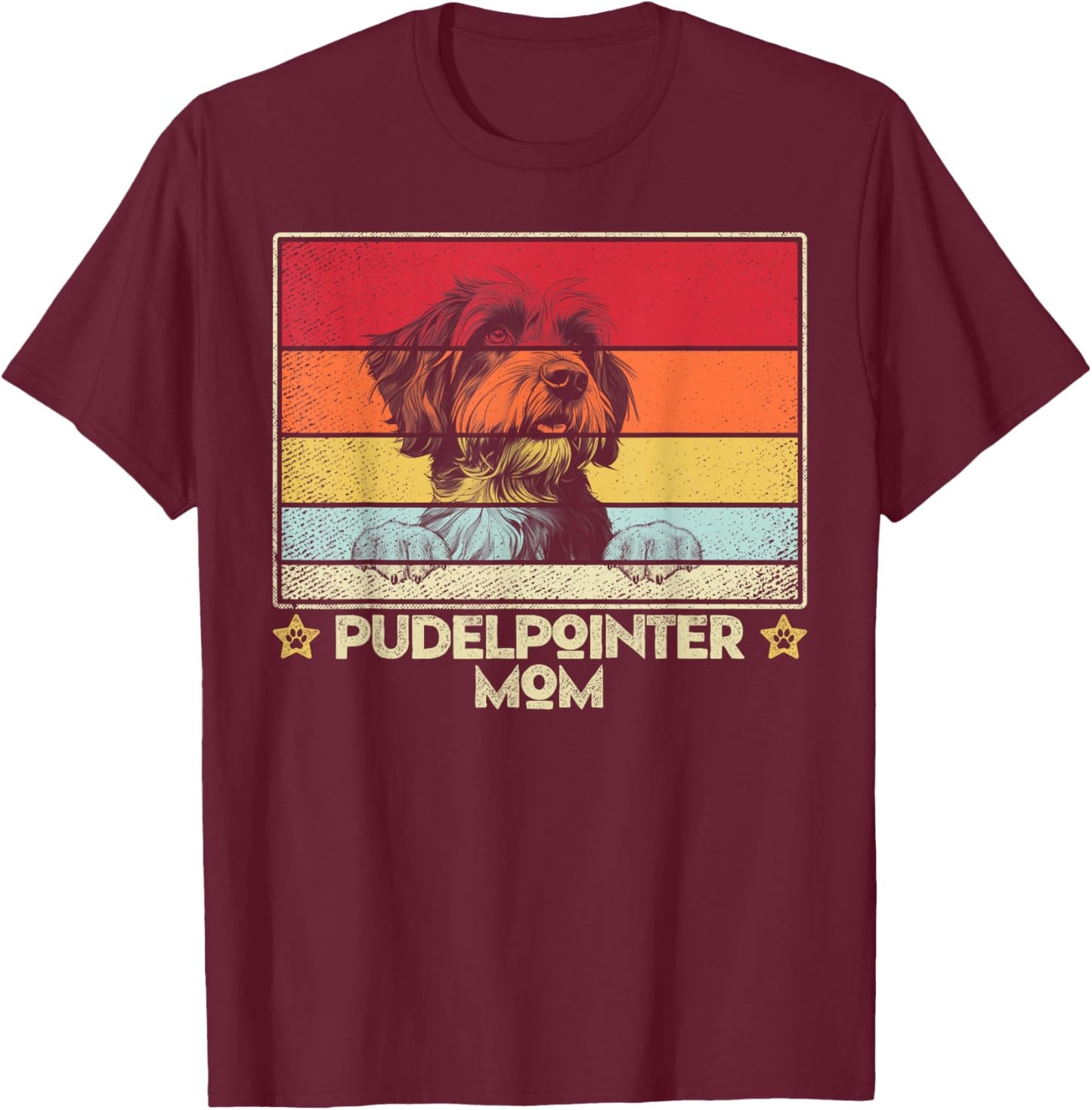 Pudelpointer Mom Classic Retro Vintage Style T-Shirt - T-Shirt | Maroon