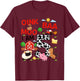 5 Year Old Farmer Lover 5th Birthday Farm Animals Theme T-Shirt - T-Shirt | Maroon