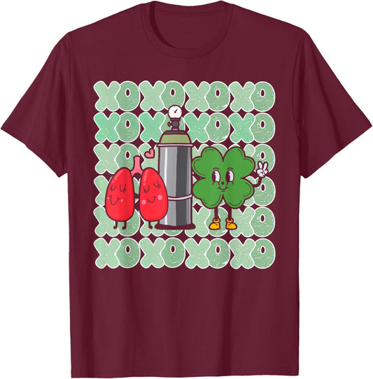 Respiratory Therapist ST Patrick's Day RT Lung Pulmonologist T-Shirt - T-Shirt | Maroon