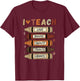 I Teach Black History Month Teacher Melanin Pride Crayons T-Shirt - T-Shirt | Maroon