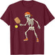 Halloween Skeleton Funny Pickleball for Boys Teens Men T-Shirt - T-Shirt | Maroon