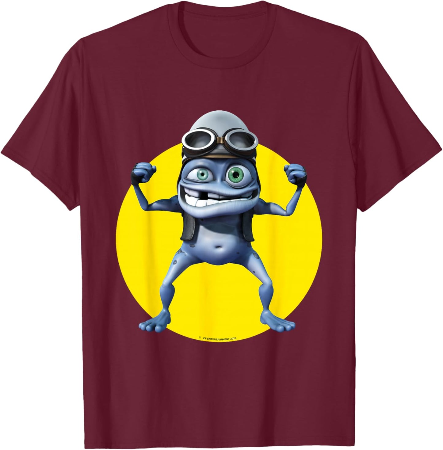 Crazy Frog Axel F Double Bicep Pose T-Shirt - T-Shirt | Maroon