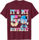 It's My 5th Birthday Baseball Ice Cream Drip Theme T-Shirt - T-Shirt | Maroon