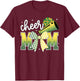 Cheer Mom Mama Bow Sport Cheerleader Green & Gold T-Shirt - T-Shirt | Maroon