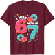 I was 6 But Now I'm 7 Drip Donut Six Seven Meme 7th Birthday T-Shirt - T-Shirt | Maroon