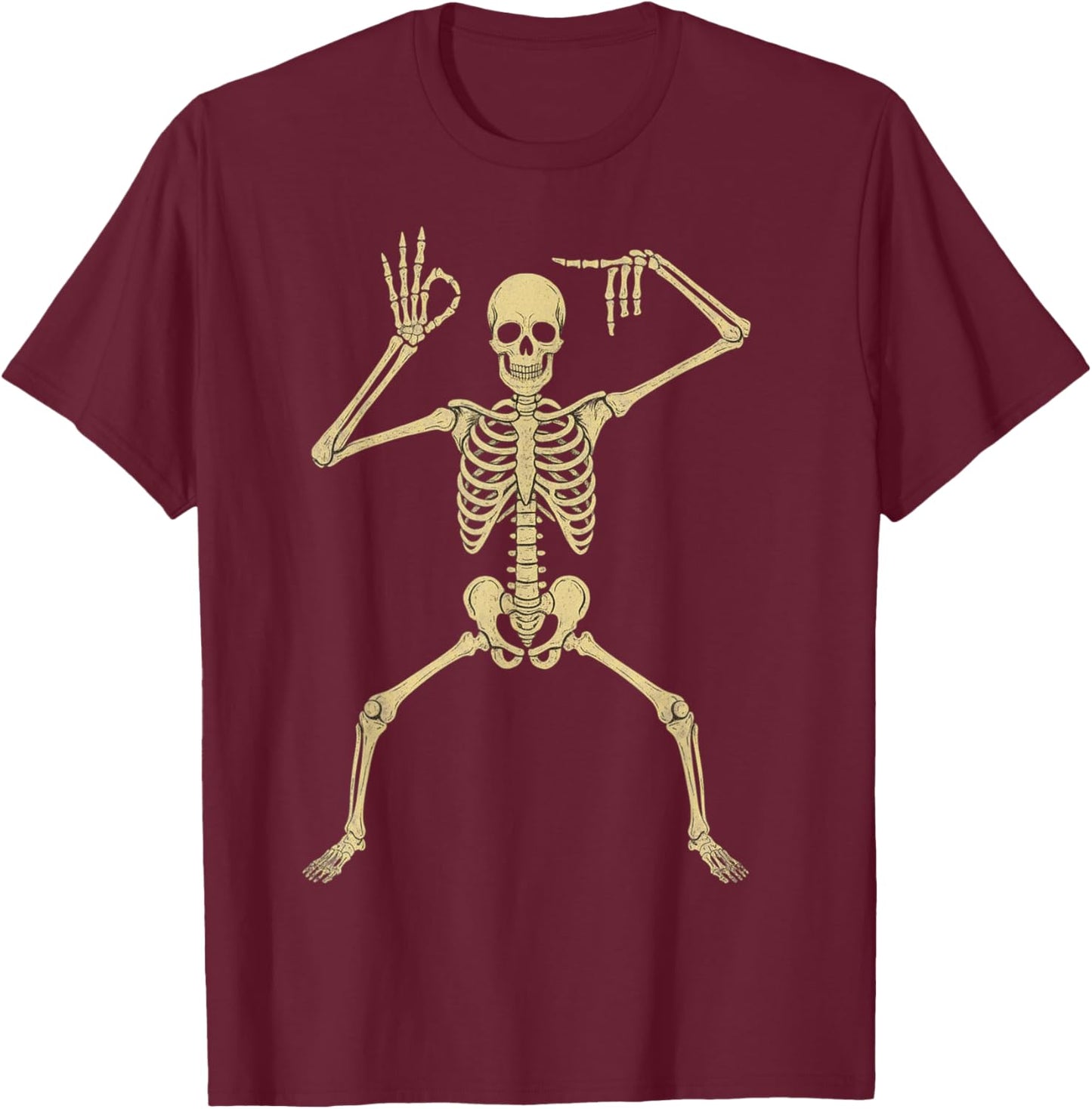 Halloween 67 Dance Skeleton 67 Scary Costume Shirt Horror 67 T-Shirt - T-Shirt | Maroon