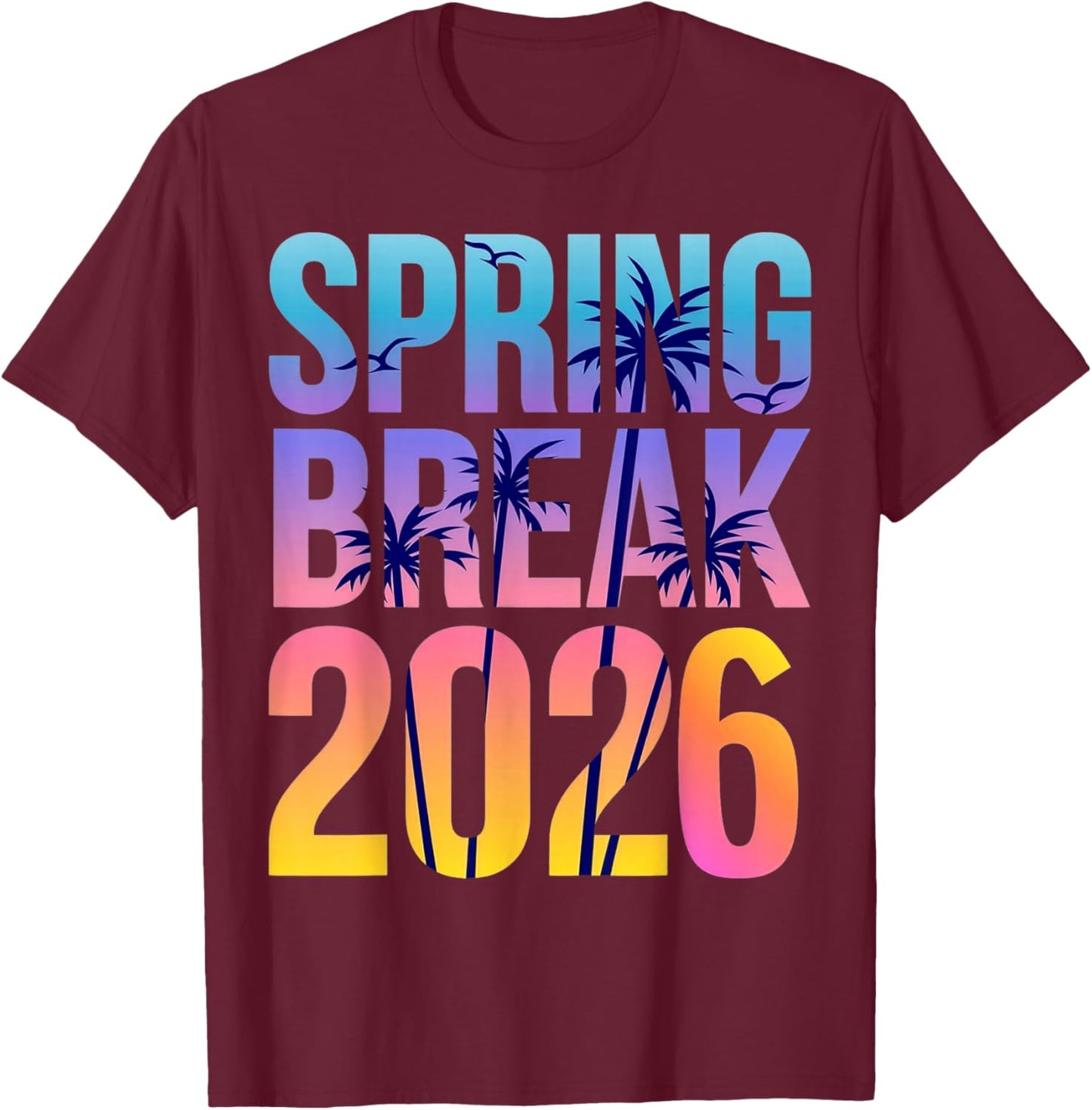 Tie Dye Spring Break Cruise Crew 2026 Family Summer Vacation T-Shirt - T-Shirt | Maroon