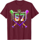 Mardi Gras Baseball Carnival Party Ice Cream Drip Boys T-Shirt - T-Shirt | Maroon