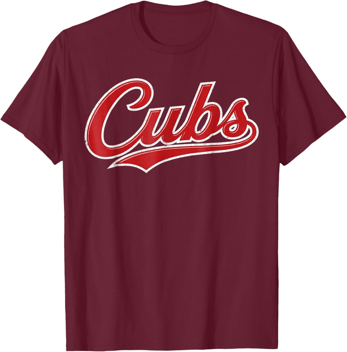 Vintage Cubs Gifts Women Boys Girls Kids T-Shirt - T-Shirt | Maroon
