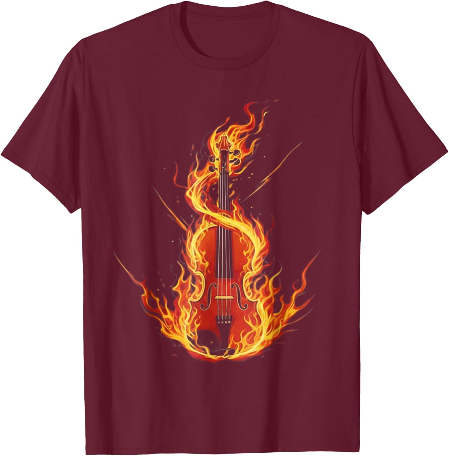 Violinist Music Violin Instrument Women Kids T-Shirt - T-Shirt | Maroon