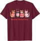 Happy Meowentines Cute Cats Funny Valentines Day T-Shirt - T-Shirt | Maroon