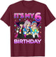 6 Years Old Birthday K pop Kids 6th Birthday Girls K-Pop T-Shirt - T-Shirt | Maroon