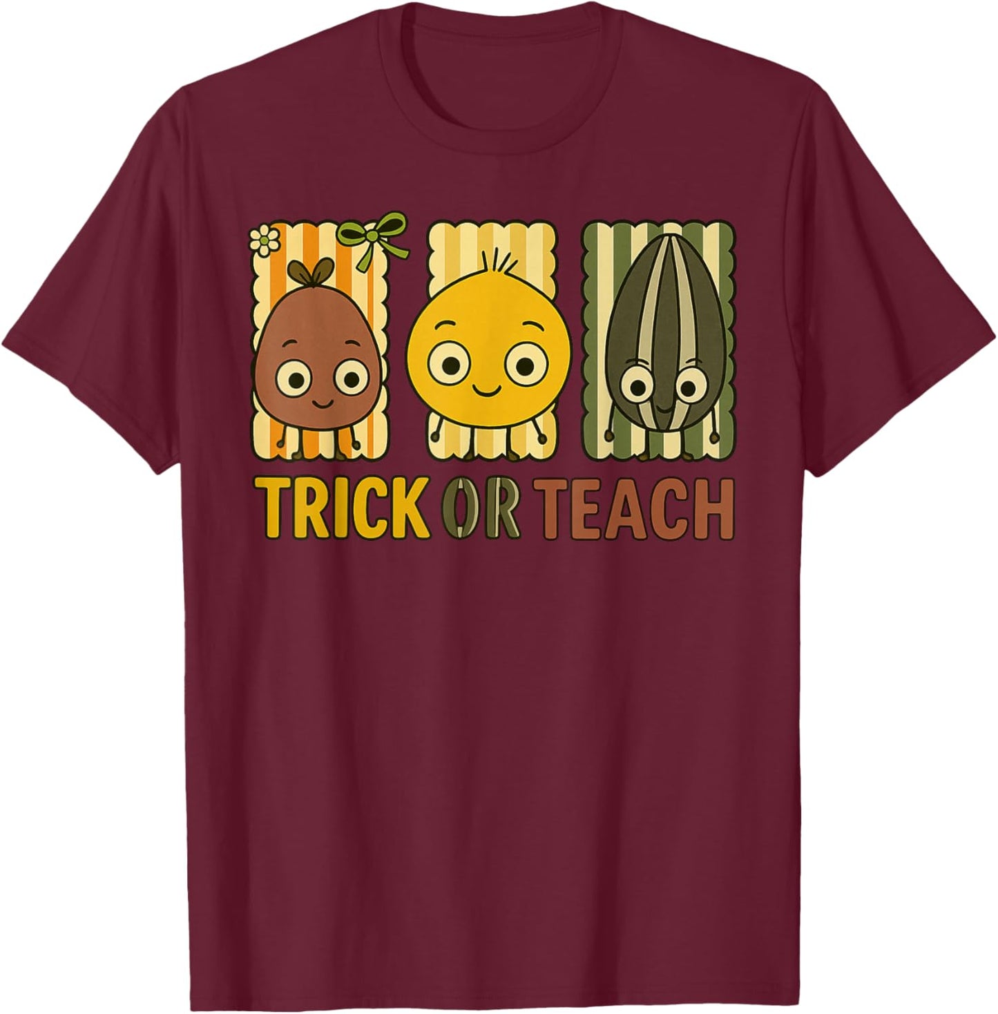 Trick Or Teach, The Bad Seed Halloween Costume T-Shirt - T-Shirt | Maroon