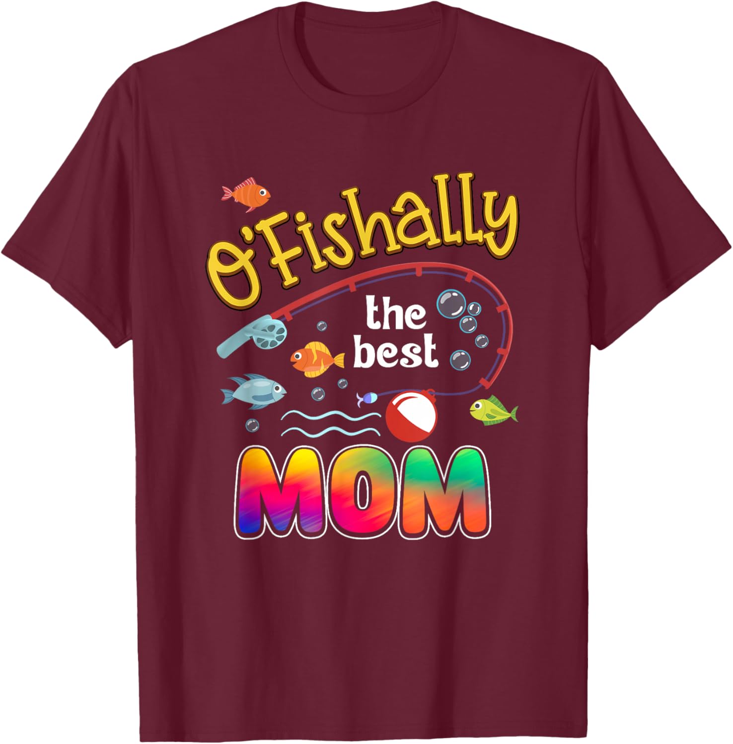 Ofishally The Best Mom of The Birthday Boy T-Shirt - T-Shirt | Maroon