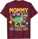 Mommy of The Birthday Party Outfit Dinosaur Squad Mom T-Shirt - T-Shirt | Maroon