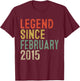 Legend Since February 2015 11th Birthday Gifts 11 Year Old T-Shirt - T-Shirt | Maroon