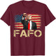 Funny Fafo Trump Fafo American USA T-Shirt - T-Shirt | Maroon