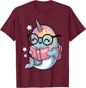 Kawaii Narwhal School Narwhal Costume Sea Unicorns Narwhal T-Shirt - T-Shirt | Maroon